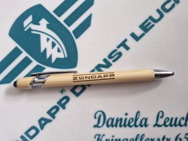 Edler Zündapp Kugelschreiber aus Bambus mit Gravur